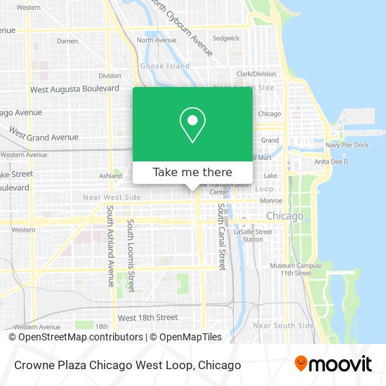 Mapa de Crowne Plaza Chicago West Loop