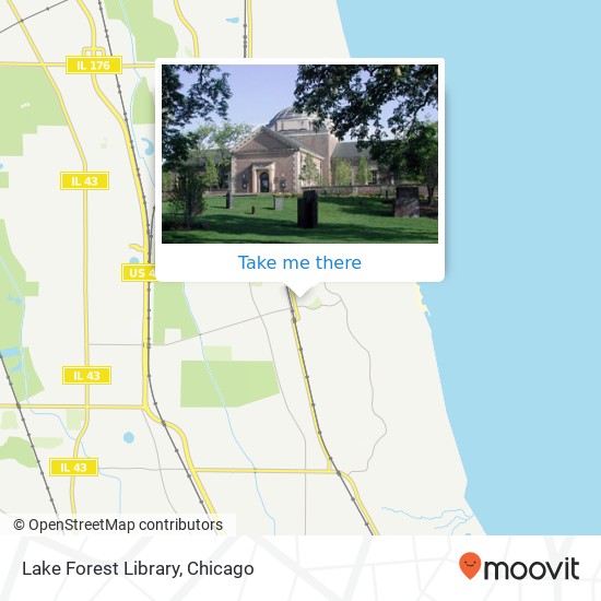 Lake Forest Library map