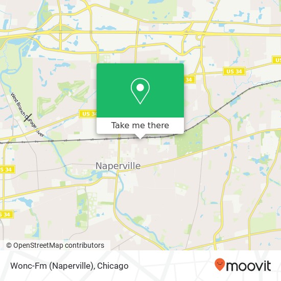 Mapa de Wonc-Fm (Naperville)