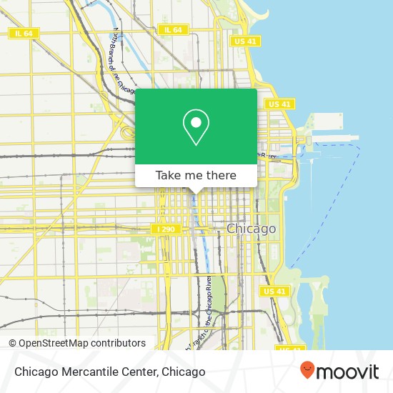 Mapa de Chicago Mercantile Center