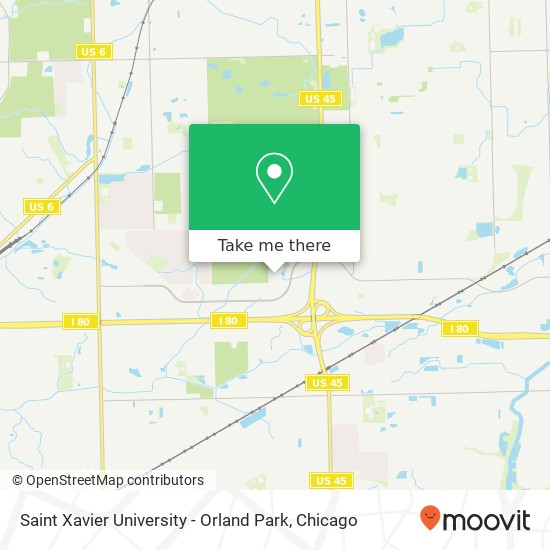 Saint Xavier University - Orland Park map