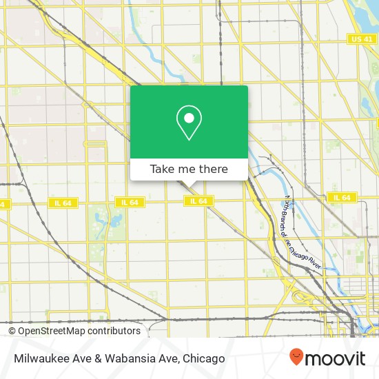 Mapa de Milwaukee Ave & Wabansia Ave
