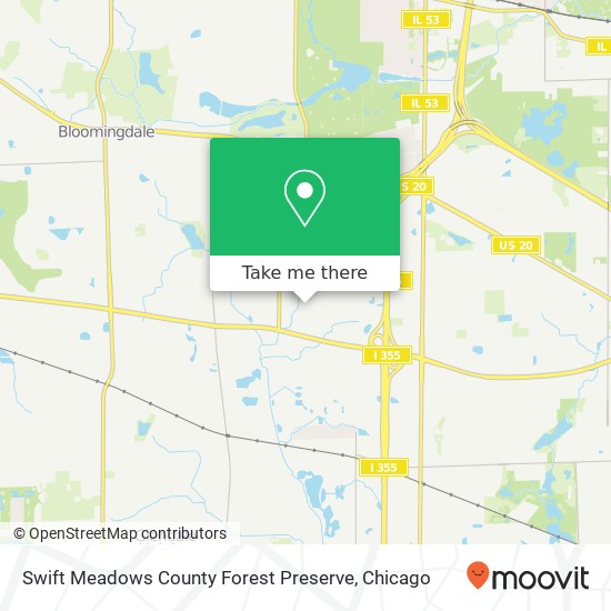 Swift Meadows County Forest Preserve map