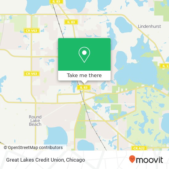 Great Lakes Credit Union map