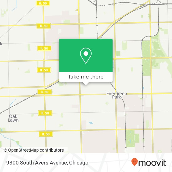 Mapa de 9300 South Avers Avenue
