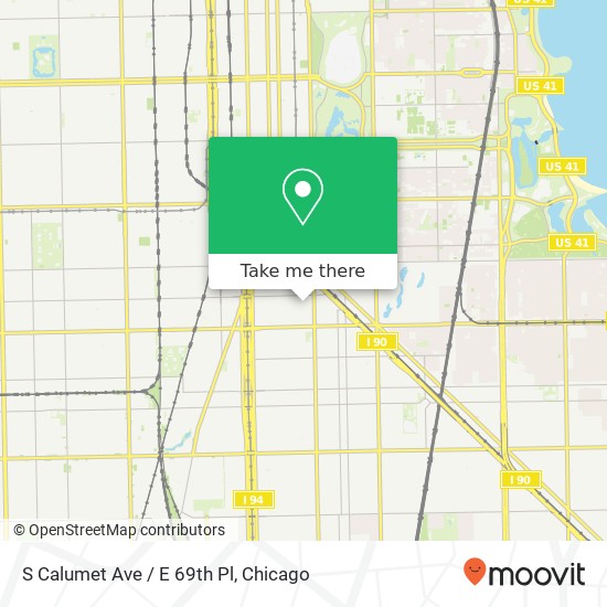 Mapa de S Calumet Ave / E 69th Pl