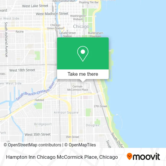 Hampton Inn Chicago McCormick Place map