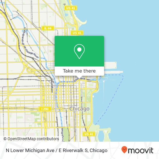 N Lower Michigan Ave / E Riverwalk S map