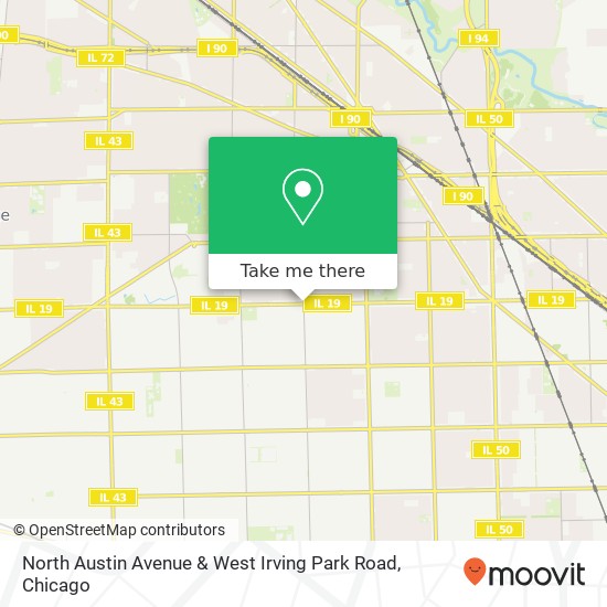 North Austin Avenue & West Irving Park Road map