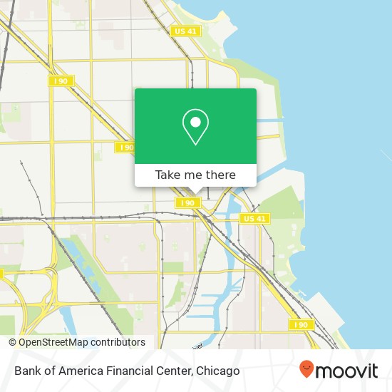 Mapa de Bank of America Financial Center