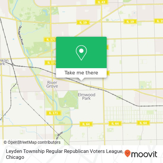 Mapa de Leyden Township Regular Republican Voters League