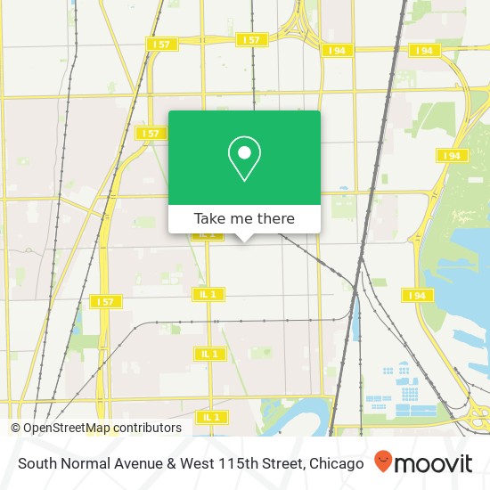 South Normal Avenue & West 115th Street map