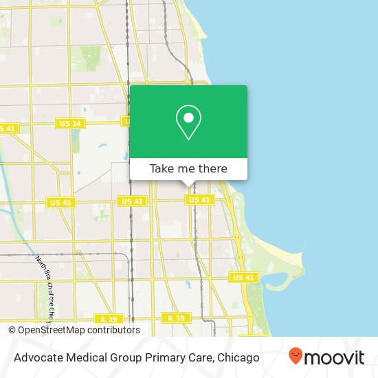 Mapa de Advocate Medical Group Primary Care