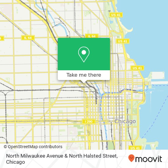 Mapa de North Milwaukee Avenue & North Halsted Street