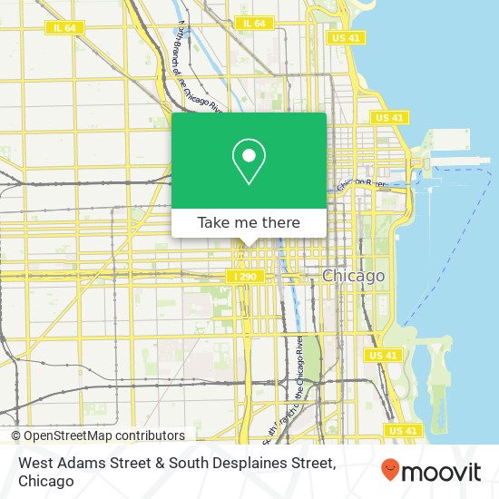 Mapa de West Adams Street & South Desplaines Street