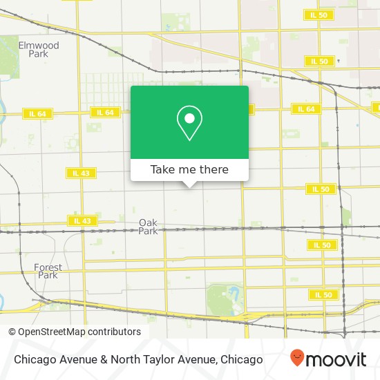 Mapa de Chicago Avenue & North Taylor Avenue