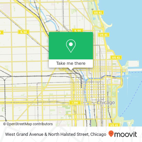 West Grand Avenue & North Halsted Street map