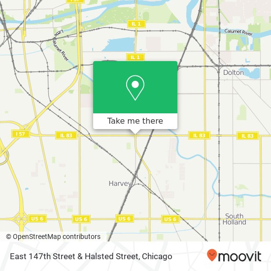 Mapa de East 147th Street & Halsted Street