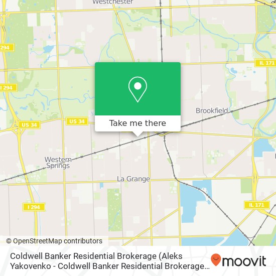 Mapa de Coldwell Banker Residential Brokerage (Aleks Yakovenko - Coldwell Banker Residential Brokerage)