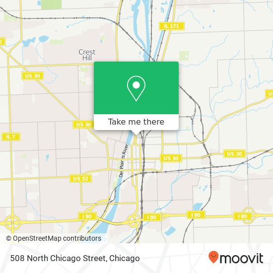 Mapa de 508 North Chicago Street