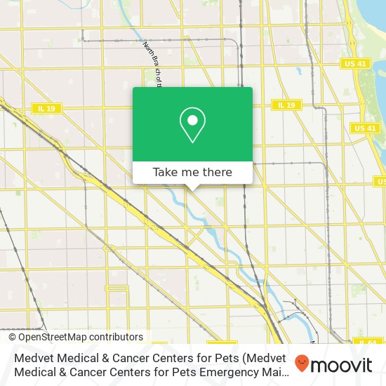 Medvet Medical & Cancer Centers for Pets map