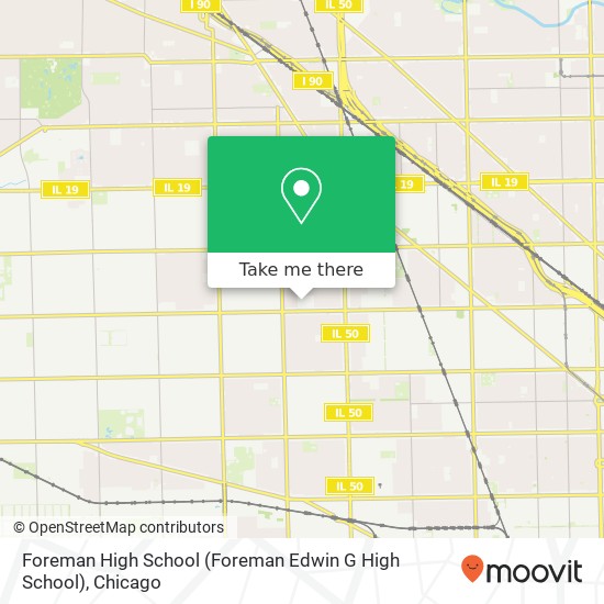 Mapa de Foreman High School (Foreman Edwin G High School)