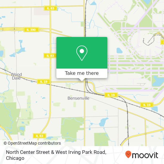 Mapa de North Center Street & West Irving Park Road