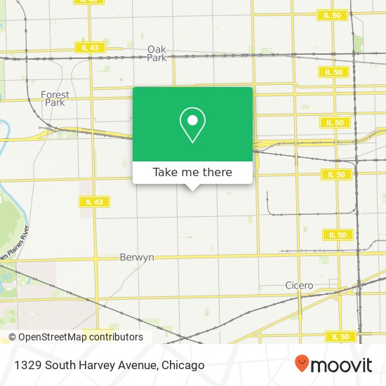1329 South Harvey Avenue map