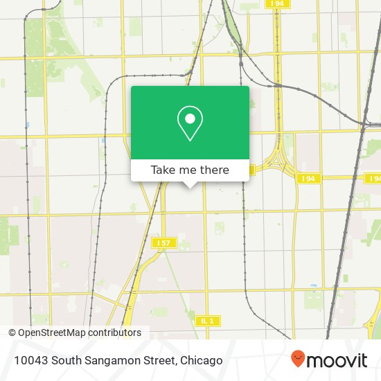 Mapa de 10043 South Sangamon Street