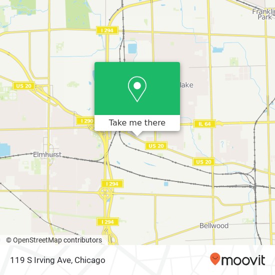 Mapa de 119 S Irving Ave