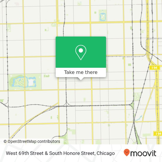 West 69th Street & South Honore Street map