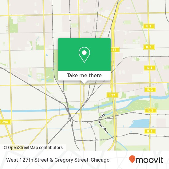 West 127th Street & Gregory Street map