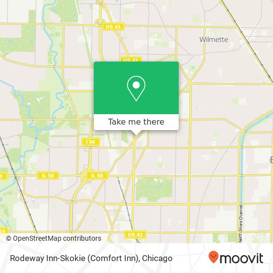 Mapa de Rodeway Inn-Skokie (Comfort Inn)