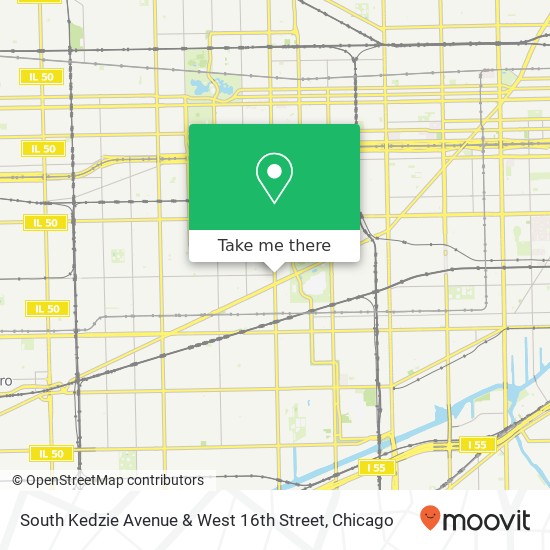 South Kedzie Avenue & West 16th Street map