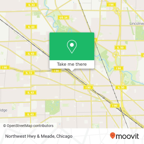 Northwest Hwy & Meade map