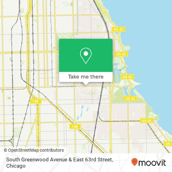 South Greenwood Avenue & East 63rd Street map