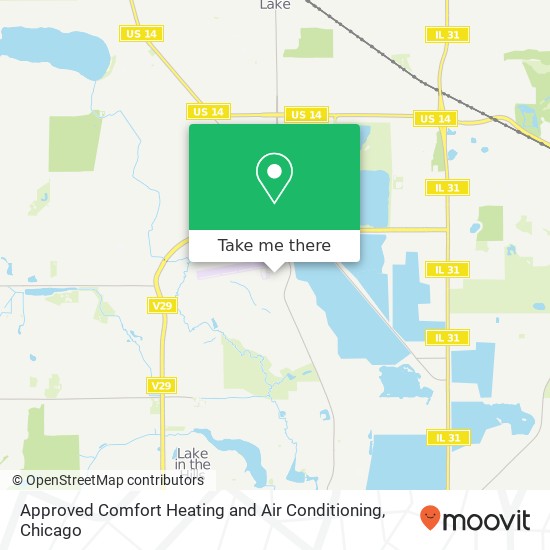 Mapa de Approved Comfort Heating and Air Conditioning