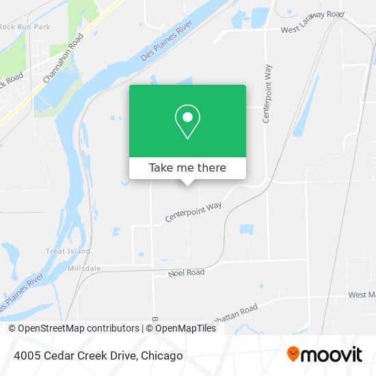 Mapa de 4005 Cedar Creek Drive