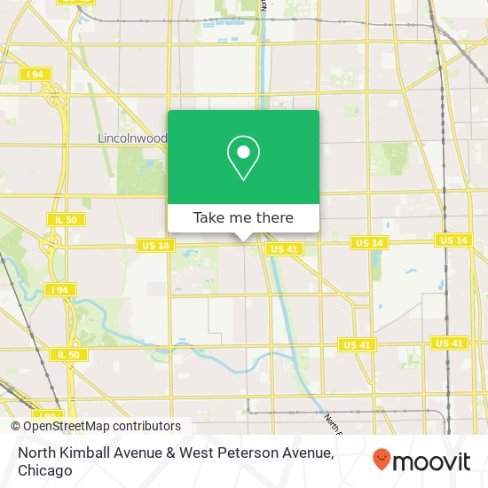 Mapa de North Kimball Avenue & West Peterson Avenue