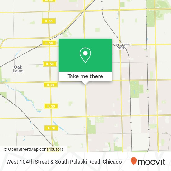 Mapa de West 104th Street & South Pulaski Road