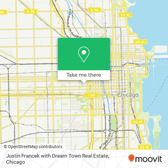 Justin Francek with Dream Town Real Estate map