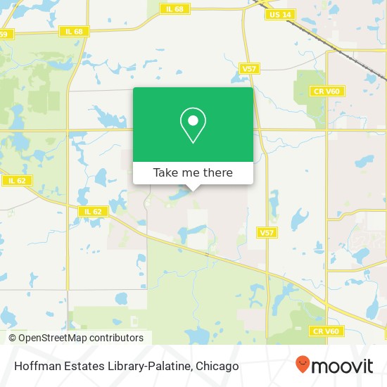 Mapa de Hoffman Estates Library-Palatine