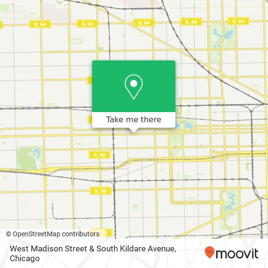 Mapa de West Madison Street & South Kildare Avenue