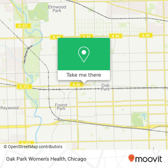 Oak Park Women's Health map