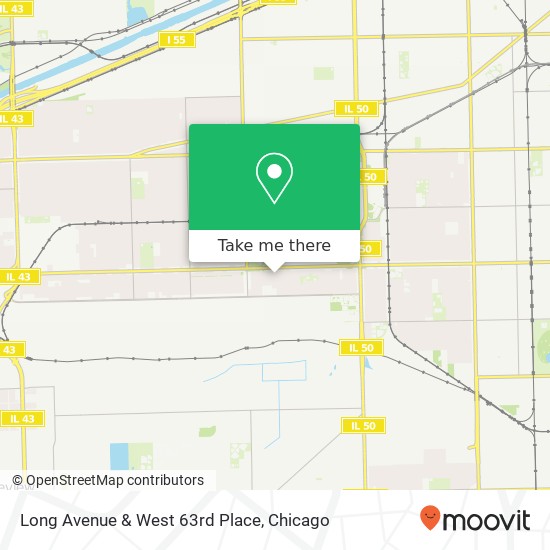 Long Avenue & West 63rd Place map