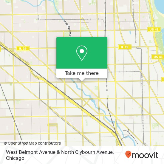 Mapa de West Belmont Avenue & North Clybourn Avenue