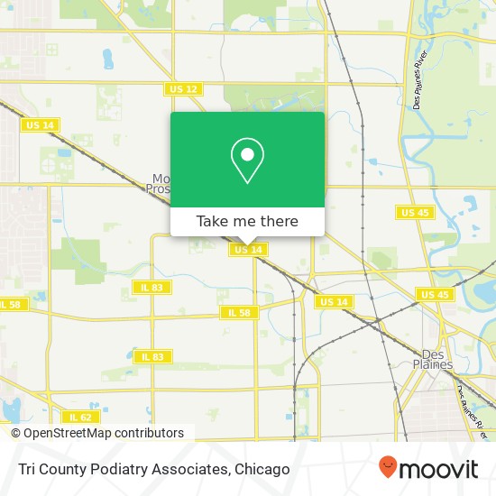 Tri County Podiatry Associates map