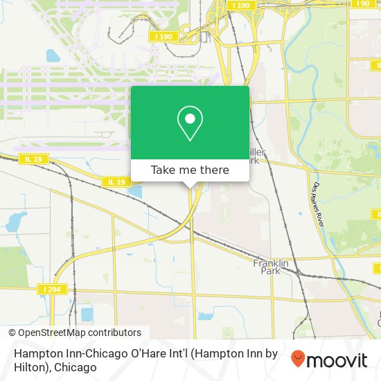 Mapa de Hampton Inn-Chicago O'Hare Int'l (Hampton Inn by Hilton)