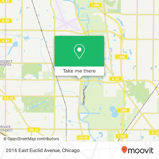 Mapa de 2016 East Euclid Avenue