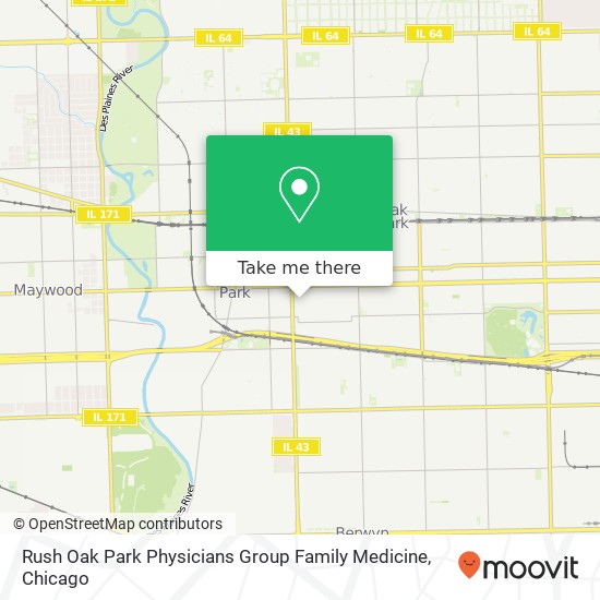 Rush Oak Park Physicians Group Family Medicine map